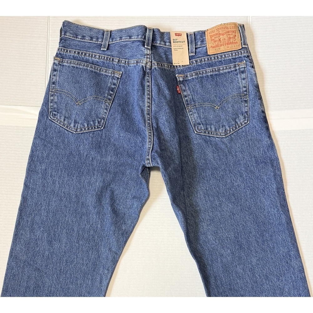LEVI'S 517 - Men's Bootcut Denim Blue Jeans - Size 36x34 - NWT NEW